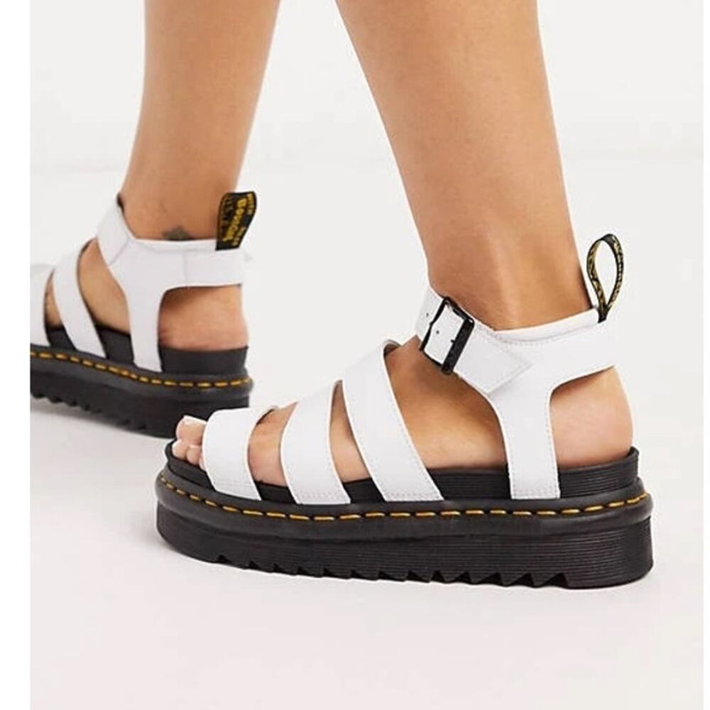 Dr. Martens Women's Blaire Platform Gladiator Sandals WHITE sz US 7
